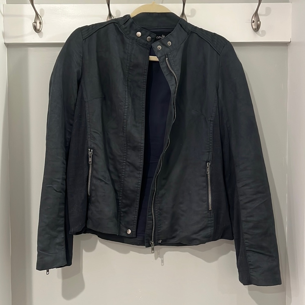 Faux Suede Moto Jacket